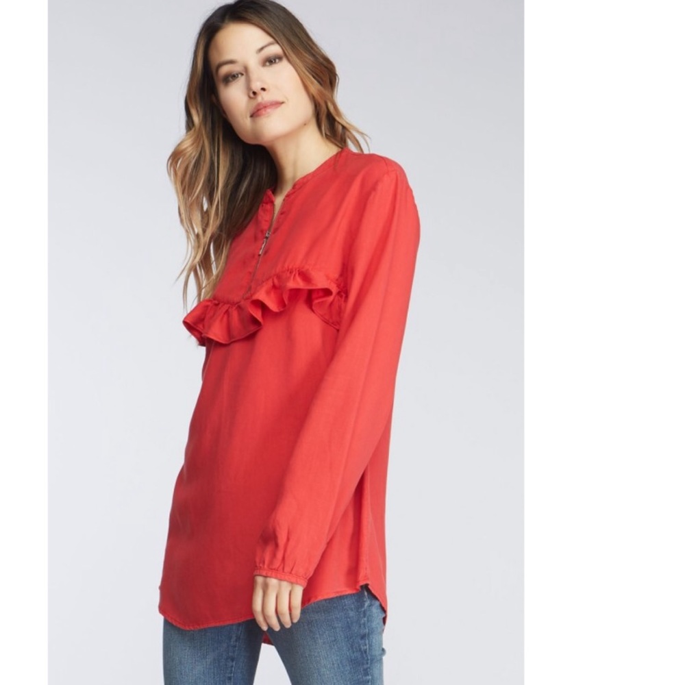 Velvet Heart Oversized Ruffle Top - Picture 2 of 8